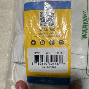 WonderWink White Scrubs 2X PET